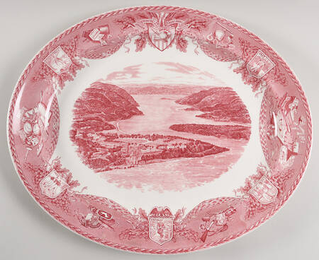 United States Military Academy Red 18" Oval Serving Platter