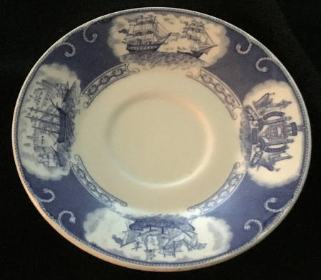 United States Naval Academy Blue (Scallop) Saucer
