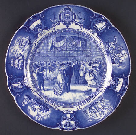 United States Naval Academy Blue (Scallop) Dinner Plate