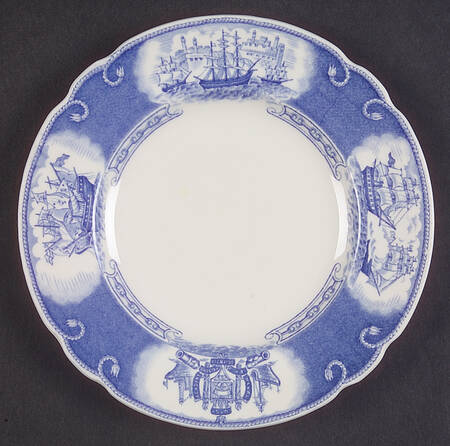 United States Naval Academy Blue (Scallop) Bread & Butter Plate