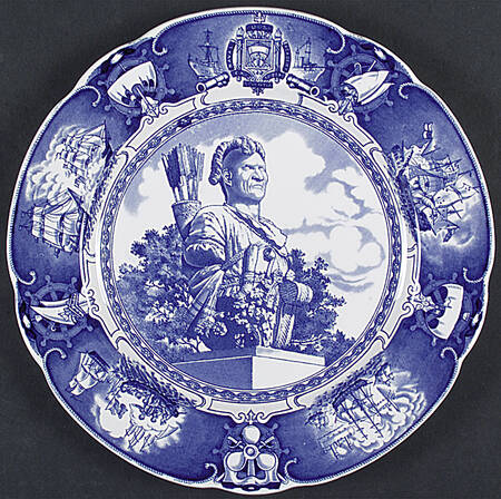 United States Naval Academy Blue (Scallop) Dinner Plate