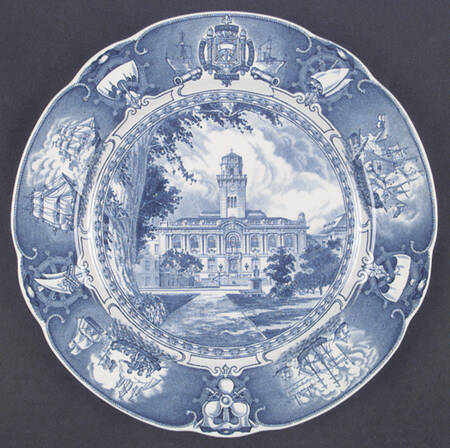 United States Naval Academy Blue (Scallop) Dinner Plate