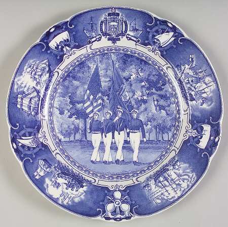 United States Naval Academy Blue (Scallop) Dinner Plate