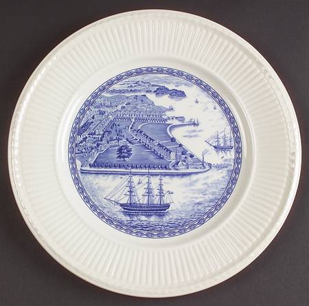 United States Naval Academy Blue (Edme) Dinner Plate
