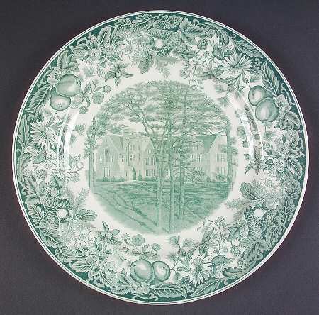 Vassar College Green Dinner Plate