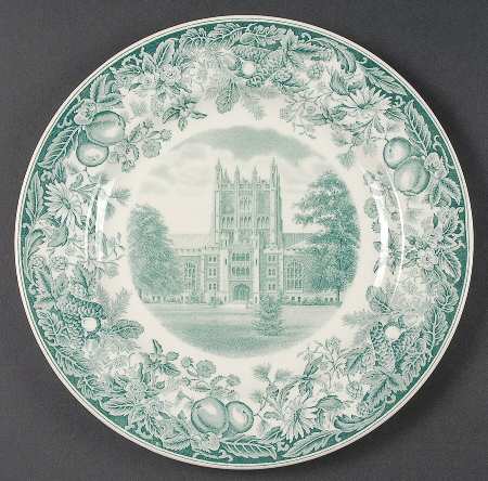 Vassar College Green Dinner Plate