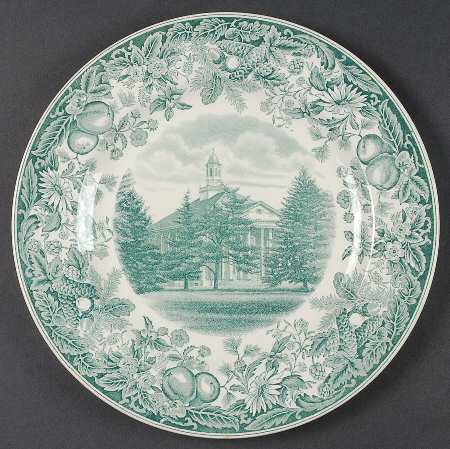 Vassar College Green Dinner Plate
