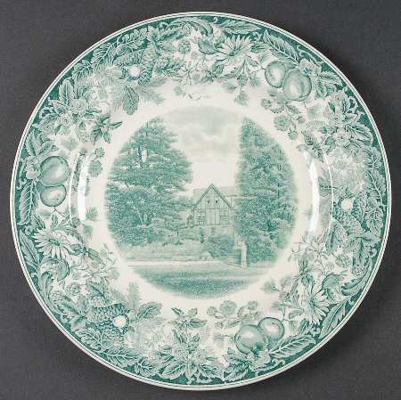 Vassar College Green Dinner Plate