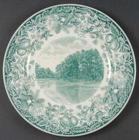 Vassar College Green Dinner Plate