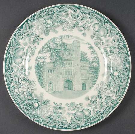 Vassar College Green Dinner Plate
