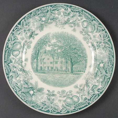Vassar College Green Dinner Plate