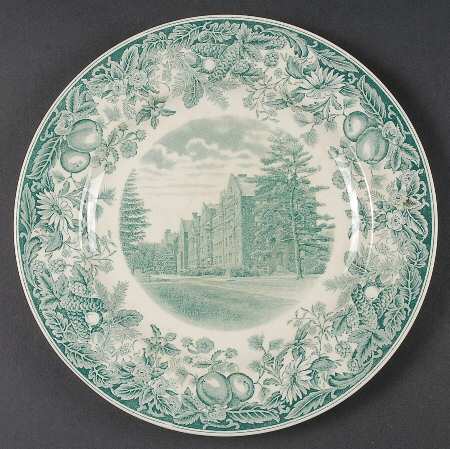 Vassar College Green Dinner Plate