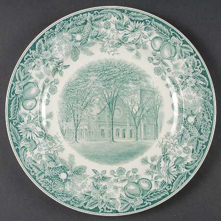 Vassar College Green Dinner Plate