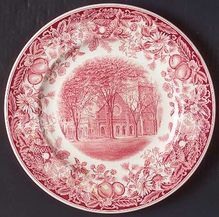Vassar College Pink Dinner Plate