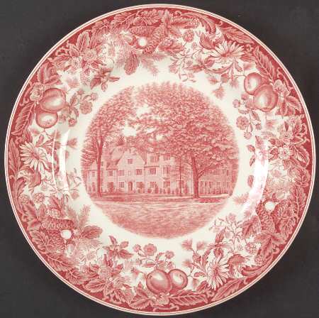Vassar College Pink Dinner Plate