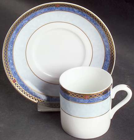Valencia Bond Shape Demitasse Cup and Saucer Set
