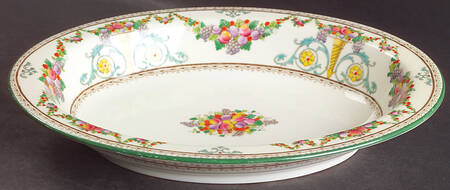 Ventnor (Ivory Background) 10" Oval Vegetable Bowl