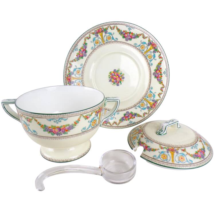 Ventnor (Ivory Background) Underplate for Sauce Boat