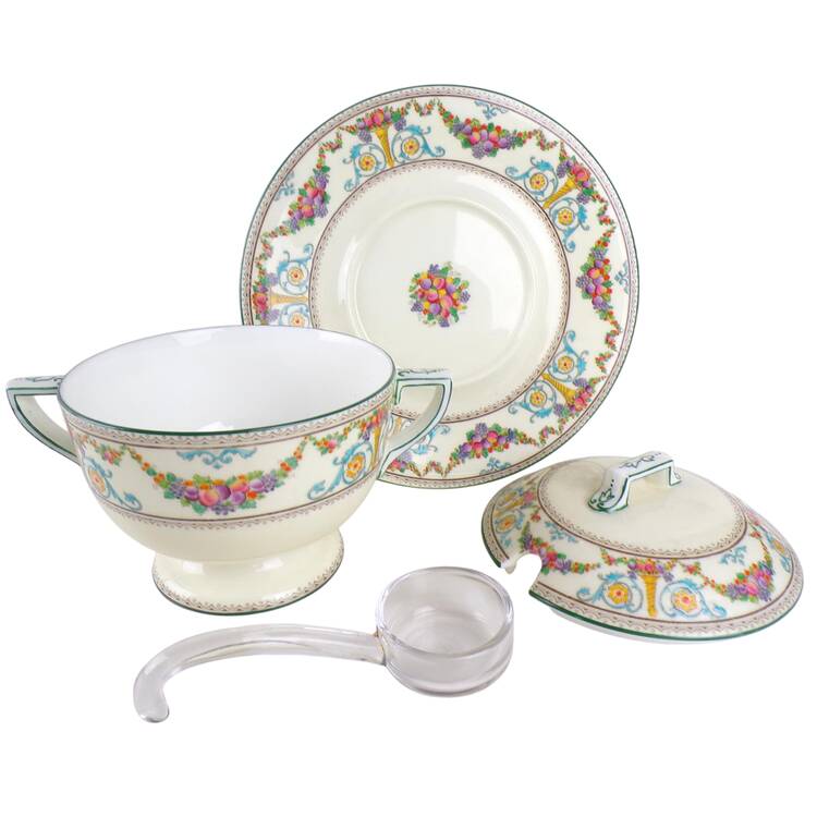 Ventnor (Ivory Background) Lid for Sauce Boat