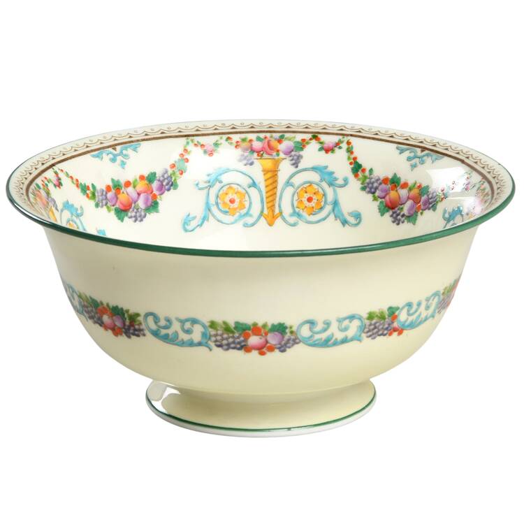 Ventnor (Ivory Background) Cranberry Bowl