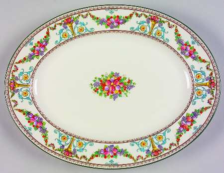 Ventnor (Ivory Background) 13" Oval Serving Platter
