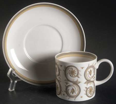 Venetia Can Shape Demitasse Cup and Saucer Set