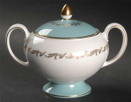 Venus Gold Design Leigh Shape Sugar Bowl & Lid