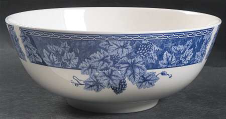 Vintage Blue 10" Large Salad Serving Bowl