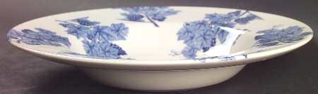 Vintage Blue Large Rim Soup Bowl
