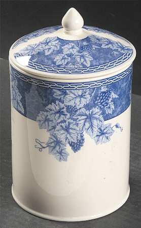 Vintage Blue Medium Canister & Lid
