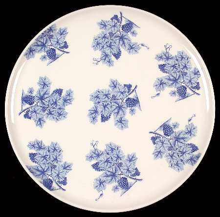 Vintage Blue 12" Chop Plate (Round Platter)