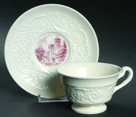 Virginia Military Institute Mulberry Footed Cup & Saucer Set
