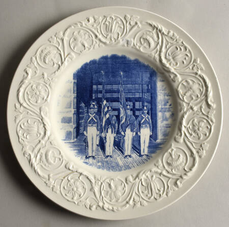 Virginia Military Institute Blue Luncheon Plate