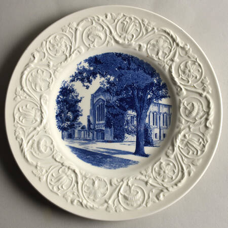 Virginia Military Institute Blue Luncheon Plate