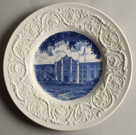 Virginia Military Institute Blue Luncheon Plate