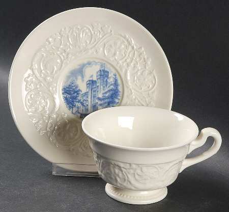 Virginia Military Institute Blue Footed Cup & Saucer Set