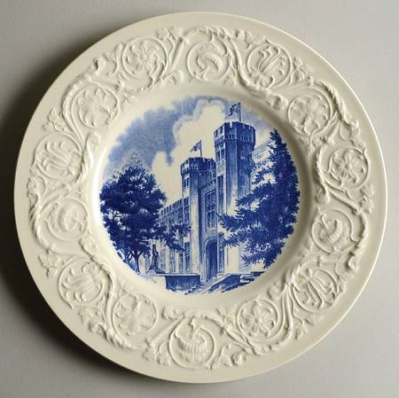 Virginia Military Institute Blue Luncheon Plate
