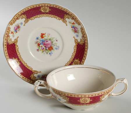 Vincent Flat Cream Soup Bowl & Saucer Set