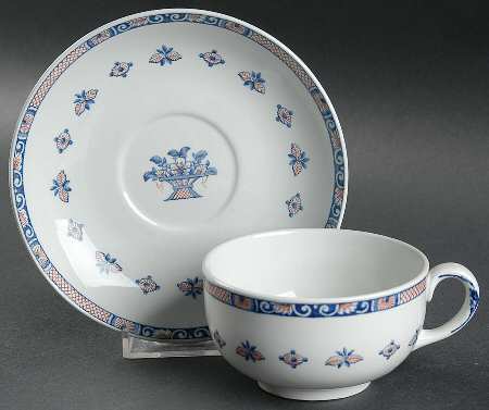 Vieux Rouen Flat Cup & Saucer Set