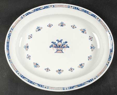 Vieux Rouen 14" Oval Serving Platter