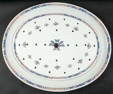Vieux Rouen 18" Oval Platter & Strainer