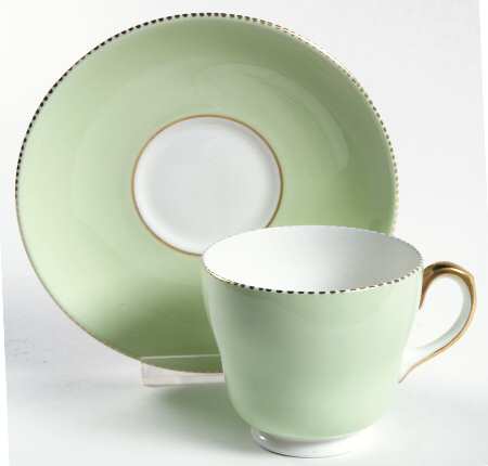 April Green Footed Cup & Saucer Set