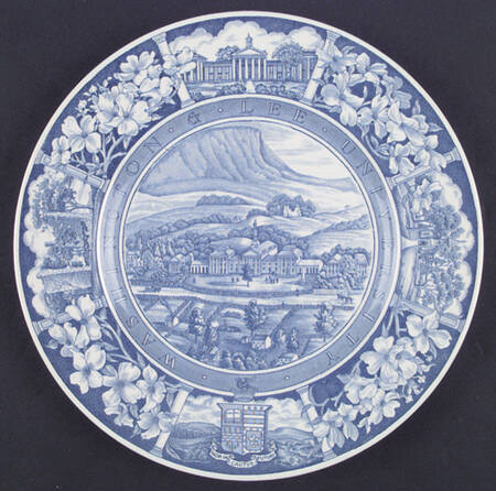 Washington and Lee University Blue Dinner Plate
