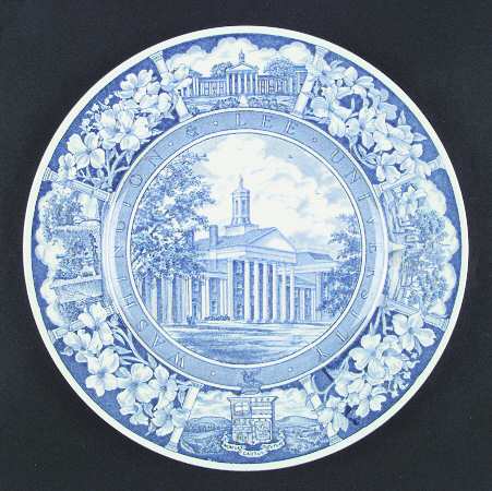 Washington and Lee University Blue Dinner Plate