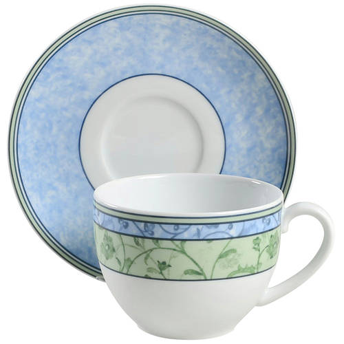 Watercolour Flat Cup & Saucer Set