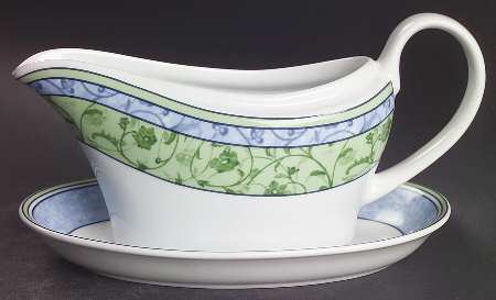 Watercolour Gravy Boat & Underplate/Relish by Wedgwood