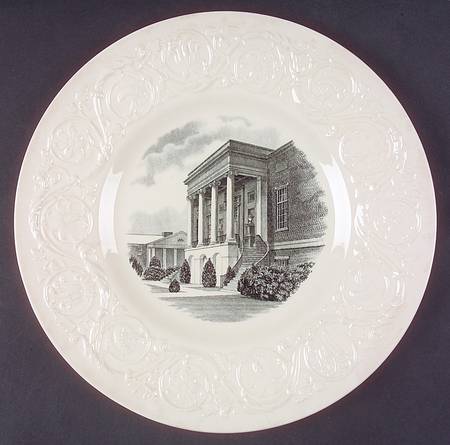 Wesleyan College Black Dinner Plate