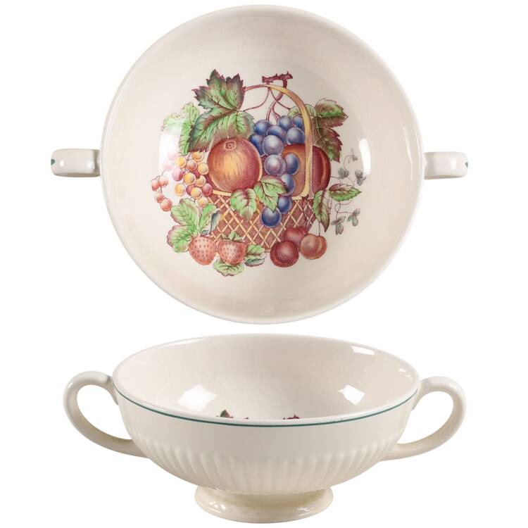 Wentworth Multicolor Footed Cream Soup Bowl