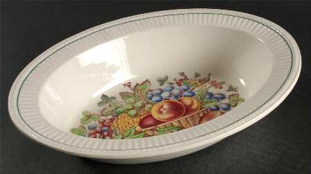 Wentworth Multicolor 10" Oval Vegetable Bowl