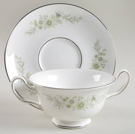 Westbury Footed Cream Soup Bowl & Saucer Set